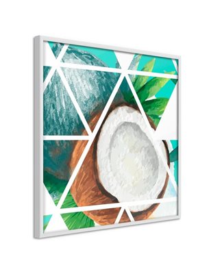 Poster  Tropical Mosaic with Coconut (Square)